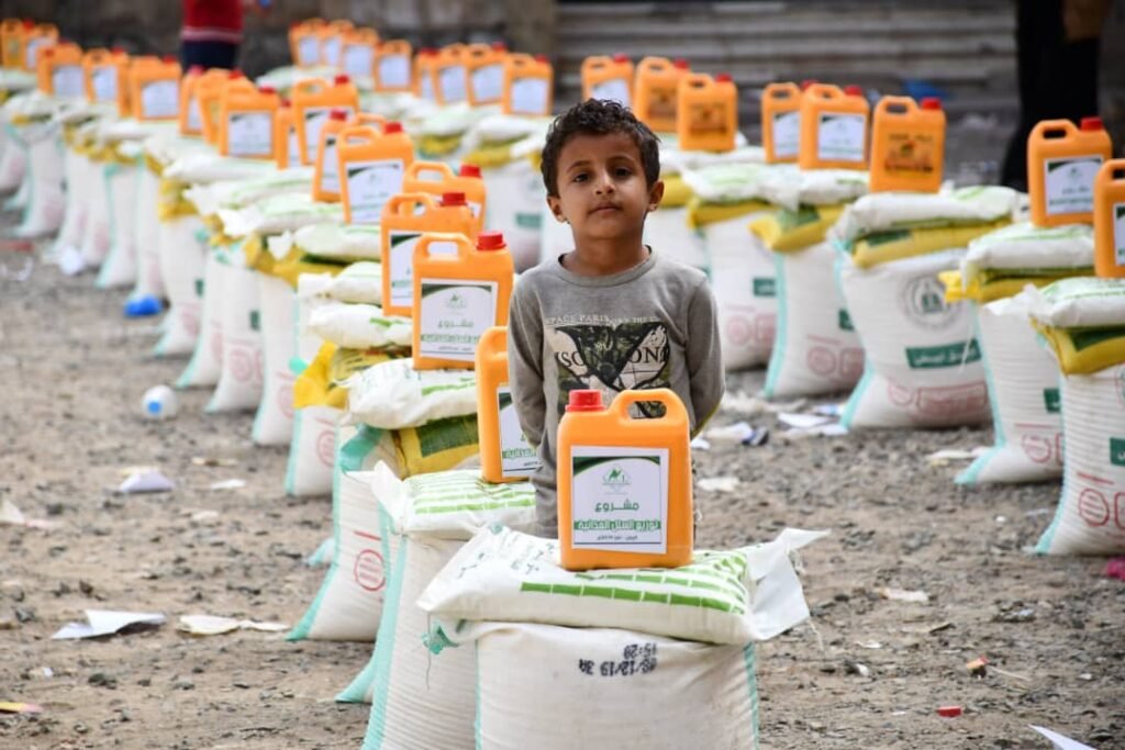 Distribution Yémen colis alimentaire