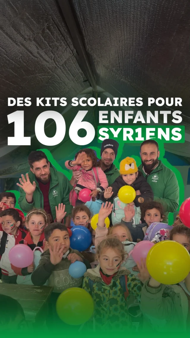 📚🎒 Dans un camp de déplacés en Syr1e, à Idlib, Caravanes Solidaires a eu l’honneur de distribuer des kits scolaires à 106 enfants. Ces kits comprennent des sacs, des trousses, des crayons…

N’oublions pas : ces enfants étudient sous des tentes, privés de tout confort. Nous ne devons pas ignorer leur quotidien.
Ensemble, continuons d’agir. Soutenez nos prochaines distributions et aidez-nous à leur offrir une meilleure vie.

➡️ Faites un don dès maintenant sur notre site via notre lien en bio

#CaravanesSolidaires #nousensemble