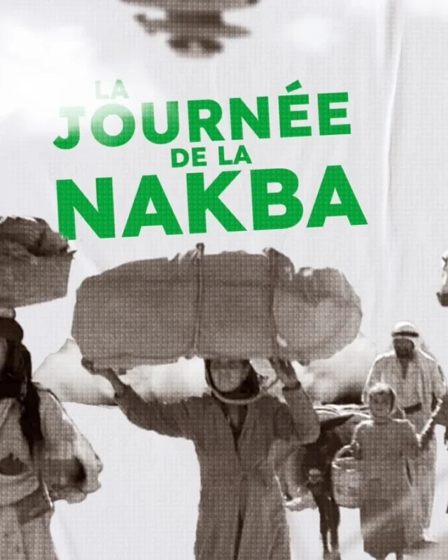 📅 15 mai – Journée de la Nakba

Aujourd’hui encore, la Nakba n’est pas un événement du passé.

Villages rasés, familles séparées, vies brisées.

Elle se poursuit dans l’occupation, les déplacements forcés, les bOmbardements et l’injustice quotidienne vécue par le peuple p@lestinien.

🎗 En ce jour de mémoire, nous pensons aux victimes, aux exilé·es, aux familles, et à toutes celles et ceux qui, malgré tout, résistent avec dignité et courage.

📢 Nous n’oublions pas. Nous restons solidaires.

🤲 Caravanes Solidaires continue d’agir pour la vie, la dignité et la justice en P@lestine.

 #CaravanesSolidaires #nakba #nousensemble