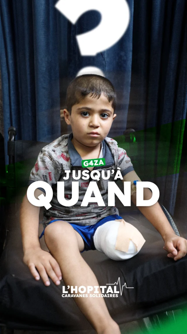 Jusqu’à quand ?!

Chaque jour, à l’hôpital de Caravanes Solidaires, nous accueillons des enfants.

Des enfants blessés par la gu€rre, des enfants que nous devons amputer à cause de blessures irréversibles, des enfants traumatisés, des enfants épuisés..

Alors… jusqu’à quand cette souffrance va-t-elle durer ?

Nous ne pouvons pas nous habituer à l’horreur, nous ne pouvons pas détourner le regard. Nous devons continuer à agir.

Mais nous ne pouvons pas le faire seuls.

➡️ Faites un don à l’hôpital Caravanes Solidaires.

Soutenez ceux qui, chaque jour, luttent pour sauver des vies.

Ne baissons jamais les bras.

Nous. Ensemble. Pour eux. ❤️

#Solidarité #CaravanesSolidaires #Hôpital #UrgenceHumanitaire #nousensemble