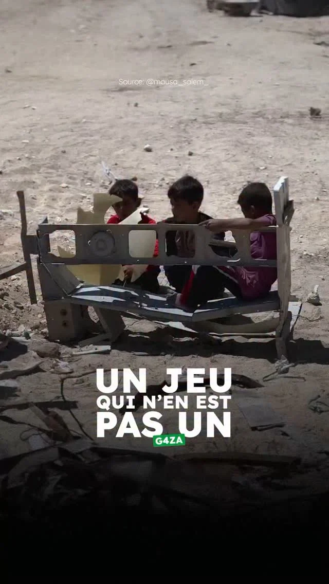 Ils tournent une hélice cassée, peut-être pour se faire un peu d’air… pour s’amuser… pour survivre.
Et nous, on regarde. Vous trouvez ça normal ?
Le monde avance, mais à G4za, les enfants jouent avec les débris.
#CaravanesSolidaires #NousEnsemble #injustice