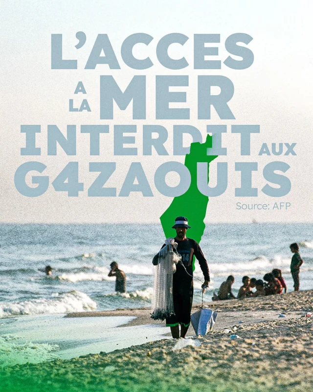 Alors que la chaleur atteint des sommets, il est désormais interdit aux G@zaouis de se baigner, de pêcher ou même de s’approcher de la mer.
⛺ Sous des tentes étouffantes, sans eau ni électricité, les familles vivent dans des conditions inhumaines. La mer, seul refuge face à la chaleur écrasante, est devenue un espace mortel.
« Nous vous t*erons immédiatement si vous vous baignez ou tentez de pêcher. »
Une nouvelle interdiction absurde, révélant une fois de plus le pire de l’humanité.
#nousensemble #caravanessolidaires