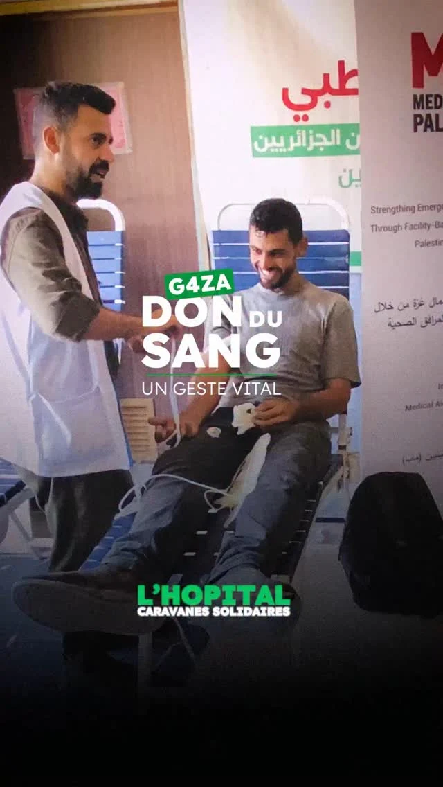 🩸 Campagne de don de sang à l’hôpital Caravanes Solidaires 🏥
Durant la deuxième semaine de juillet, notre hôpital à G@za organise une campagne de don de sang pour répondre à l’urgence médicale sur place. Chaque goutte compte. Chaque don peut sauver une vie ❤️
🟢✊🏼 À G@za, la solidarité est plus forte que jamais : la population se mobilise pour sauver des vies, apporter du soutien et faire face ensemble à l’urgence.
Soutenez notre hôpital : 
- Signez la pétition 
- Devenez donateur
#nousensemble #caravanessolidaires