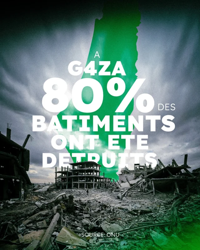Le chiffre est vertigineux : 80% des bâtiments à G4za sont détruits. Mais derrière cette statistique se cache une réalité humaine insoutenable. Des quartiers entiers, autrefois pleins de vie, ne sont plus que des champs de ruines.
#CaravanesSolidaires #NousEnsemble