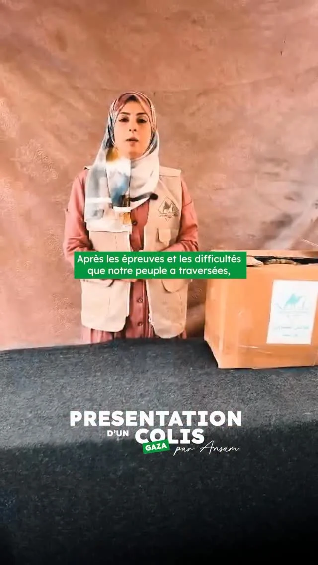 Nous retrouvons Ansam à Gaza pour la présentation d’un colis alimentaire ! 🌍✨
600 colis ont été préparés par nos équipes et celles d’@al.insan__ 
Chaque colis est un geste concret pour soutenir les familles dans le besoin, surtout à l’approche de l’hiver. ❄️
🟢✊🏼Caravanes Solidaires x Al Insan
#Solidarité #AideAlimentaire 
#CaravanesSolidaires #NousEnsemble