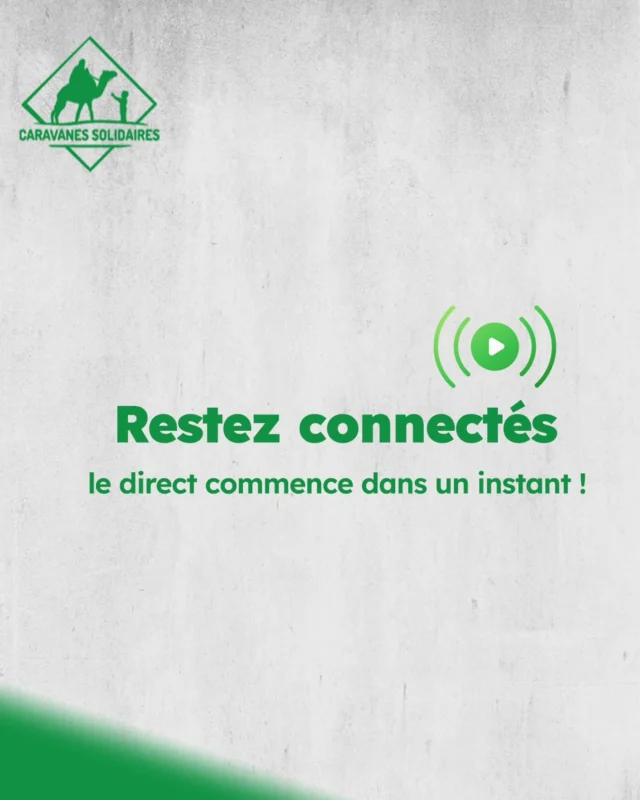 Rendez-vous en direct dans quelques instants ! #nousensemble✊🏼🟢 #caravanessolidaires