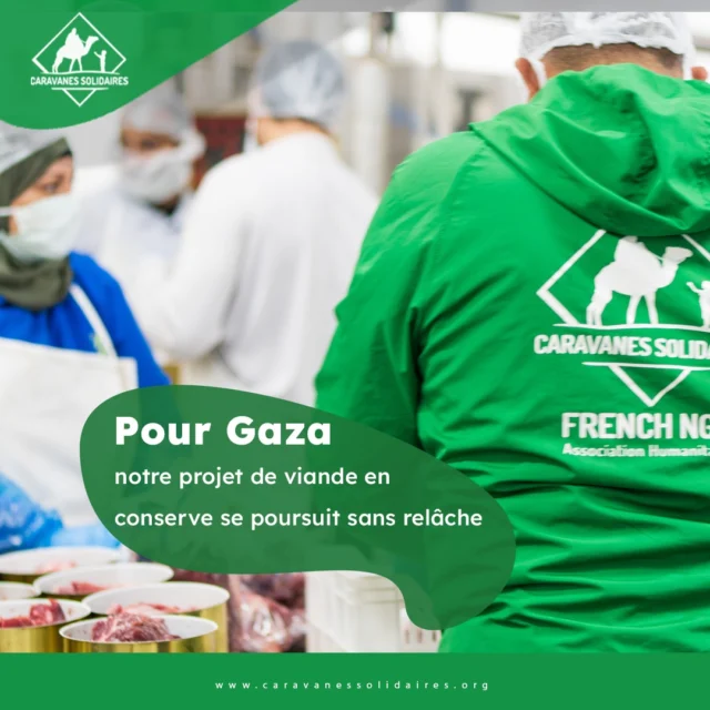 Ensemble pour G@za. 🇵🇸
Nos équipes en Égypte travaillent sans relâche à la préparation de viandes en conserve pour soutenir la population à G@za.
Pour contribuer à cette mission, envoyez-nous un message en privé (DMs) ou cliquez sur le lien dans notre bio. Merci pour votre générosité. 🤝
#Caravanessolidaires #nousensemble #Solidarité #Humanitaire