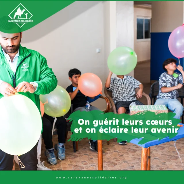 Chaque sourire compte. Dans le cadre de notre camp éducatif dédié aux enfants réfugiés palestiniens en Égypte, nous créons des moments de joie et de partage. Au-delà des activités, notre mission est profonde : nous sommes là pour 'guérir leurs cœurs et éclairer leur avenir'. Merci à nos bénévoles pour leur engagement précieux auprès de ces enfants qui méritent tout notre soutien. Ensemble, offrons-leur un espace de bienveillance et d'espoir. 💙🤍 #CaravanesSolidaires #Solidarité #Palestine #Éducation #nousensemble
